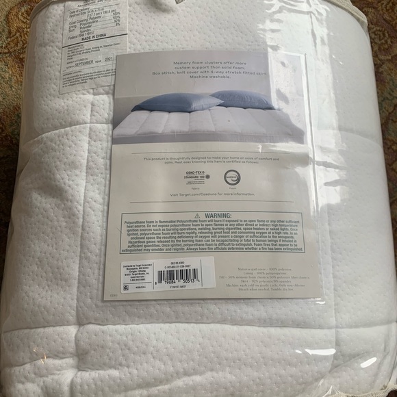 Casaluna Bedding Memory Foam Down Alternative Mattress Pad Poshmark
